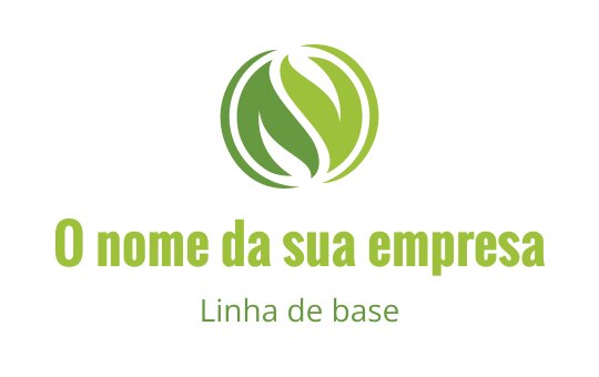 Design de logo moderno em verde com um motivo de folha circular