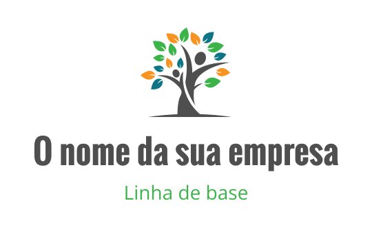 Design de logo de árvore colorida com folhas vibrantes e tronco robusto
