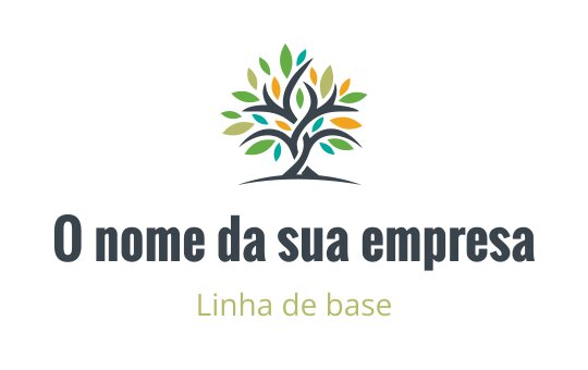 Design de logo de árvore colorida com folhas vibrantes e tronco robusto