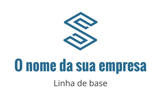 Design de logo moderno em azul com uma forma abstrata entrelaçada em 'S