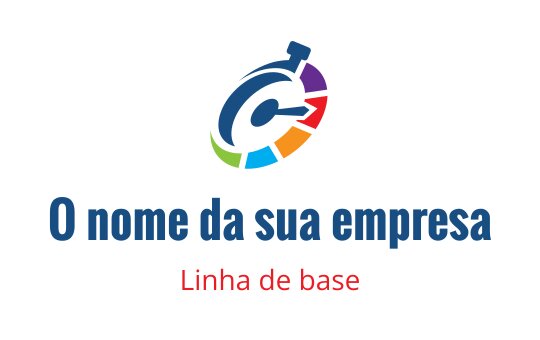 Design de logo dinâmico com um velocímetro colorido e uma chave inglesa