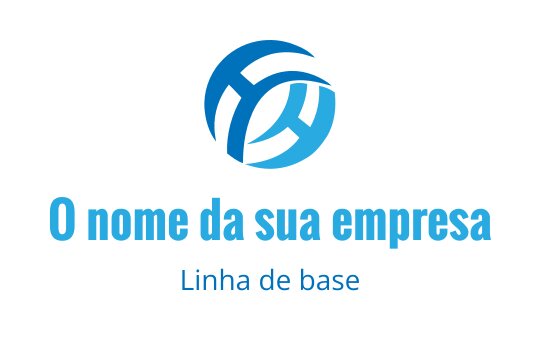 Design de logo moderno em azul com formas circulares interligadas