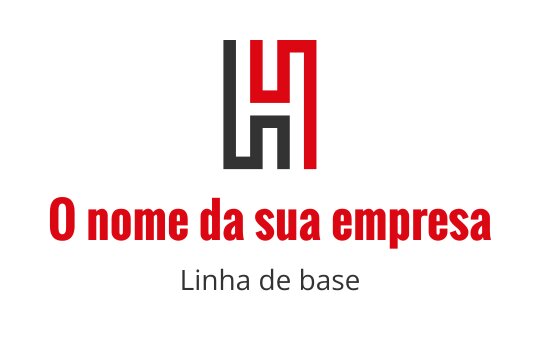 Design de logo moderno com um padrão geométrico ousado em vermelho e preto