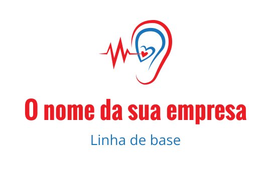 Design de logo criativo de ouvido com linha de batimento cardíaco e símbolo de coração