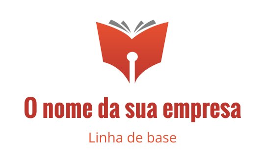 Logo de livro aberto em vermelho com elemento de fechadura