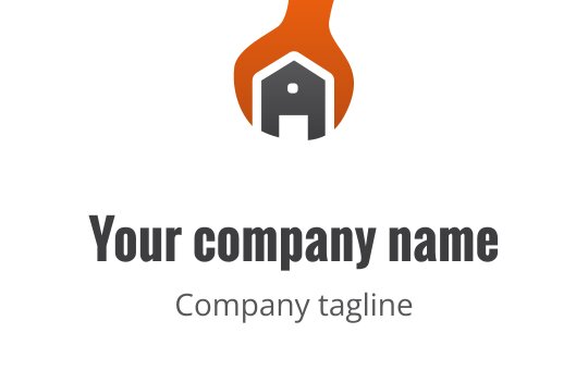 Logo em destaque com uma engrenagem laranja, detalhes marrons e texto cinza
