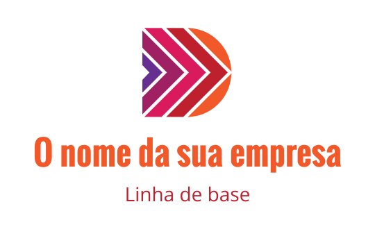 Design de logo moderno com uma letra D estilizada e setas vibrantes
