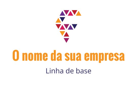 Design de logo geométrico colorido com formas triangulares em várias tonalidades