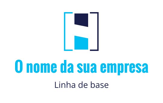 Logo moderno em azul e cinza escuro com a letra H estilizada