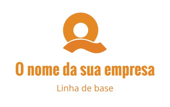 Design de logo moderno em laranja com forma circular e linhas fluidas