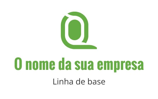 Design de logo moderno em verde com a letra Q estilizada