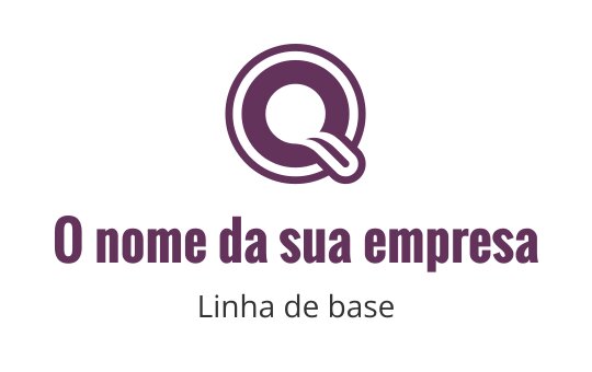 Design de logo moderno em roxo com a letra Q estilizada