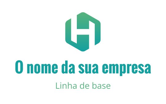 Design de logo hexagonal moderno com a letra H estilizada em verde-água