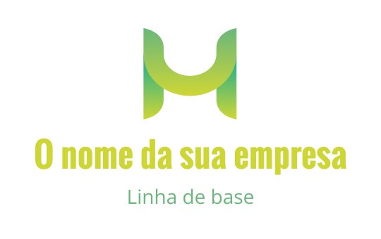 Design de logo moderno em verde com a letra M estilizada