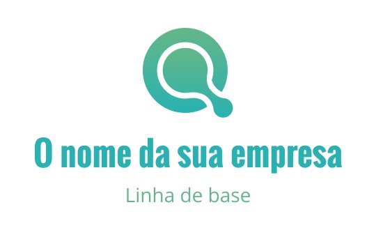 Design de logo circular moderno em gradiente de cores teal e aqua
