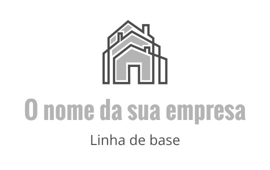 Logo de casa moderna com telhados em camadas em tons de cinza