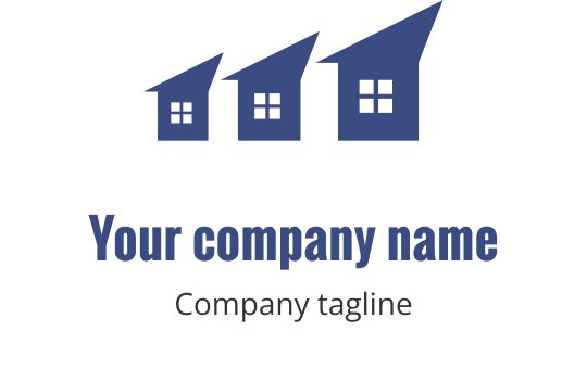 Logo em teal com uma casa estilizada e contorno de telhado