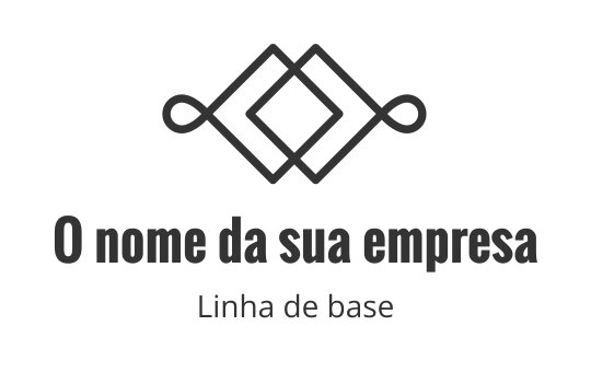 Design de logo elegante com formas de diamante interligadas e linhas fluidas