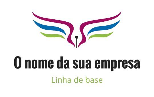 Design de logo de asa colorida com linhas fluidas em rosa e azul