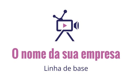 Design de logo criativo com uma câmera de vídeo e um botão de play