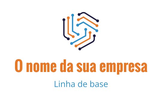 Design de logo hexagonal moderno com linhas coloridas interconectadas