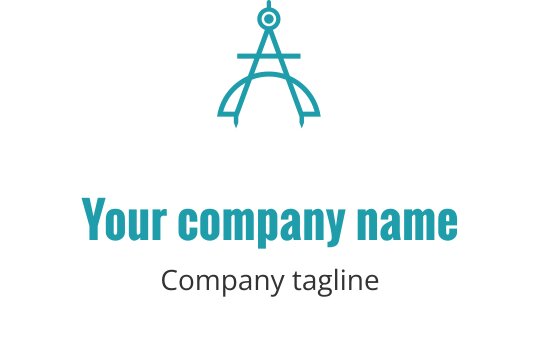 Design de logo moderno com uma bússola e tipografia limpa
