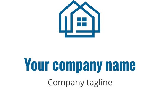Logo em teal com uma casa estilizada e uma entrada acolhedora