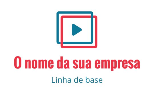 Design de logo moderno com um botão de play dentro de quadrados sobrepostos