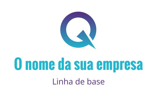 Design de logo moderno em gradiente com a letra Q estilizada