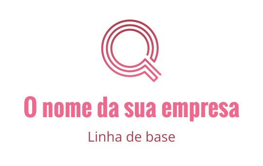 Logo moderno em rosa e vermelho com a letra Q estilizada
