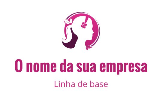 Design de logo elegante com a silhueta de uma mulher e uma flor