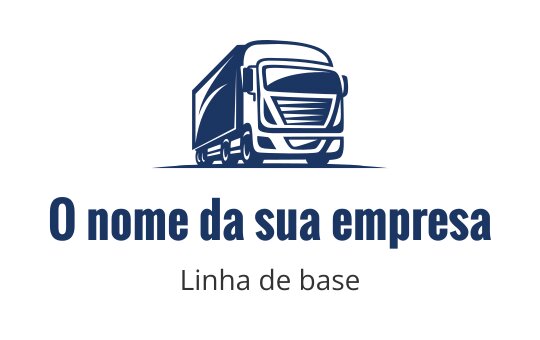 Logo de caminhão azul ousado com linhas limpas e estilo moderno