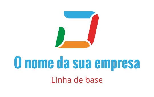 Design de logo geométrico colorido com formas arredondadas e tipografia moderna