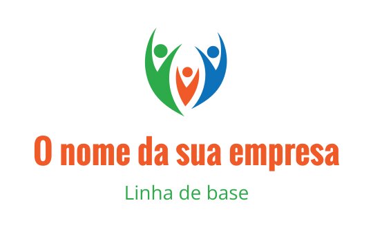 Design de logo colorido com figuras abstratas em verde, azul e laranja