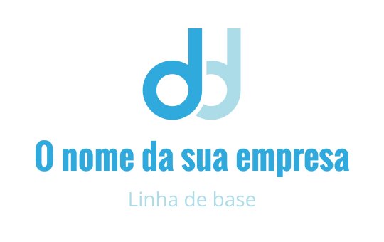 Design de logo moderno em azul e azul claro com letras estilizadas d e b