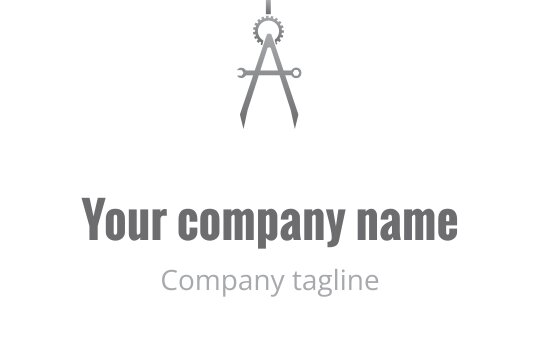 Logo minimalista com uma bússola e a letra A estilizada