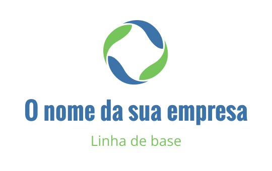 Design de logo circular moderno com formas fluídas em azul e verde