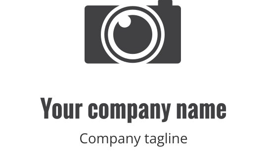 Design de logo cinza elegante com uma forma de letra estilizada