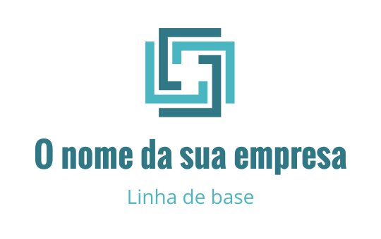 Design de logo moderno em teal com formas geométricas interligadas
