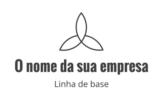 Design de logo minimalista com três formas de folhas sobrepostas