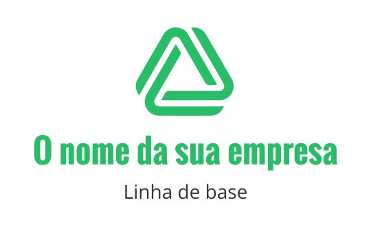 Design de logo triangular verde moderno com linhas sobrepostas