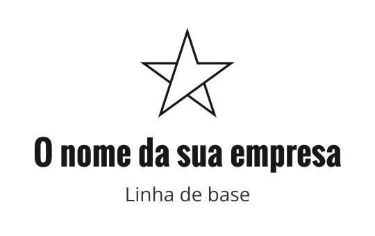 Design de logo minimalista de estrela com tipografia em negrito abaixo