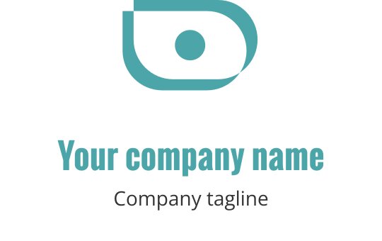 Logo em teal com uma câmera estilizada e linhas elegantes