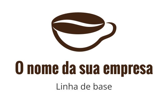 Logo de xícara de café em tons marrons quentes com estilo minimalista