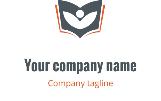 Design de logo moderno com formas entrelaçadas em coral e cinza