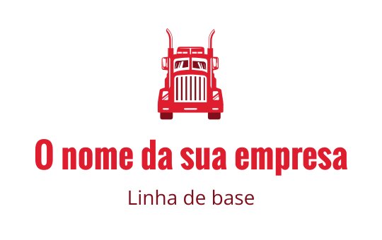 Logo de caminhão vermelho ousado com grade frontal proeminente e canos de escape