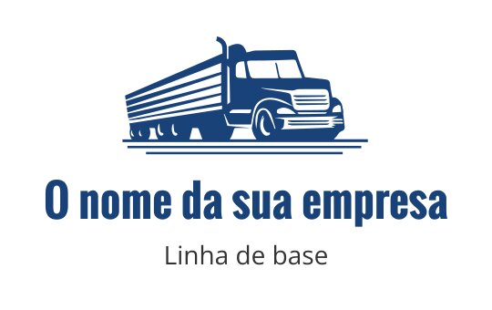 Logo de caminhão azul ousado com linhas aerodinâmicas e estilo moderno