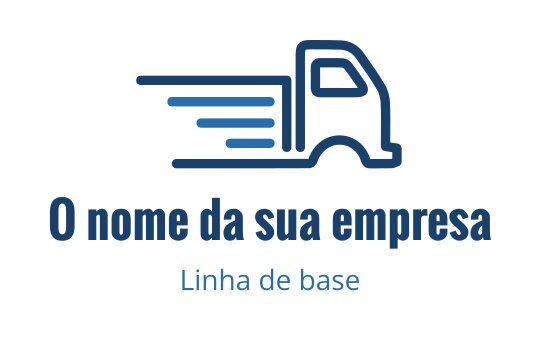 Design de logo de caminhão azul moderno com linhas de movimento