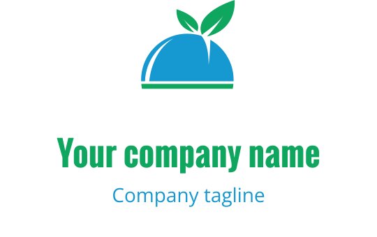 Design de logo moderno em azul e verde-água com sinos estilizados
