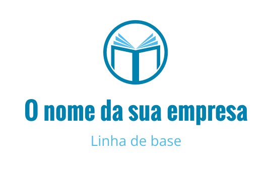 Design de logo moderno com um livro aberto dentro de um contorno circular